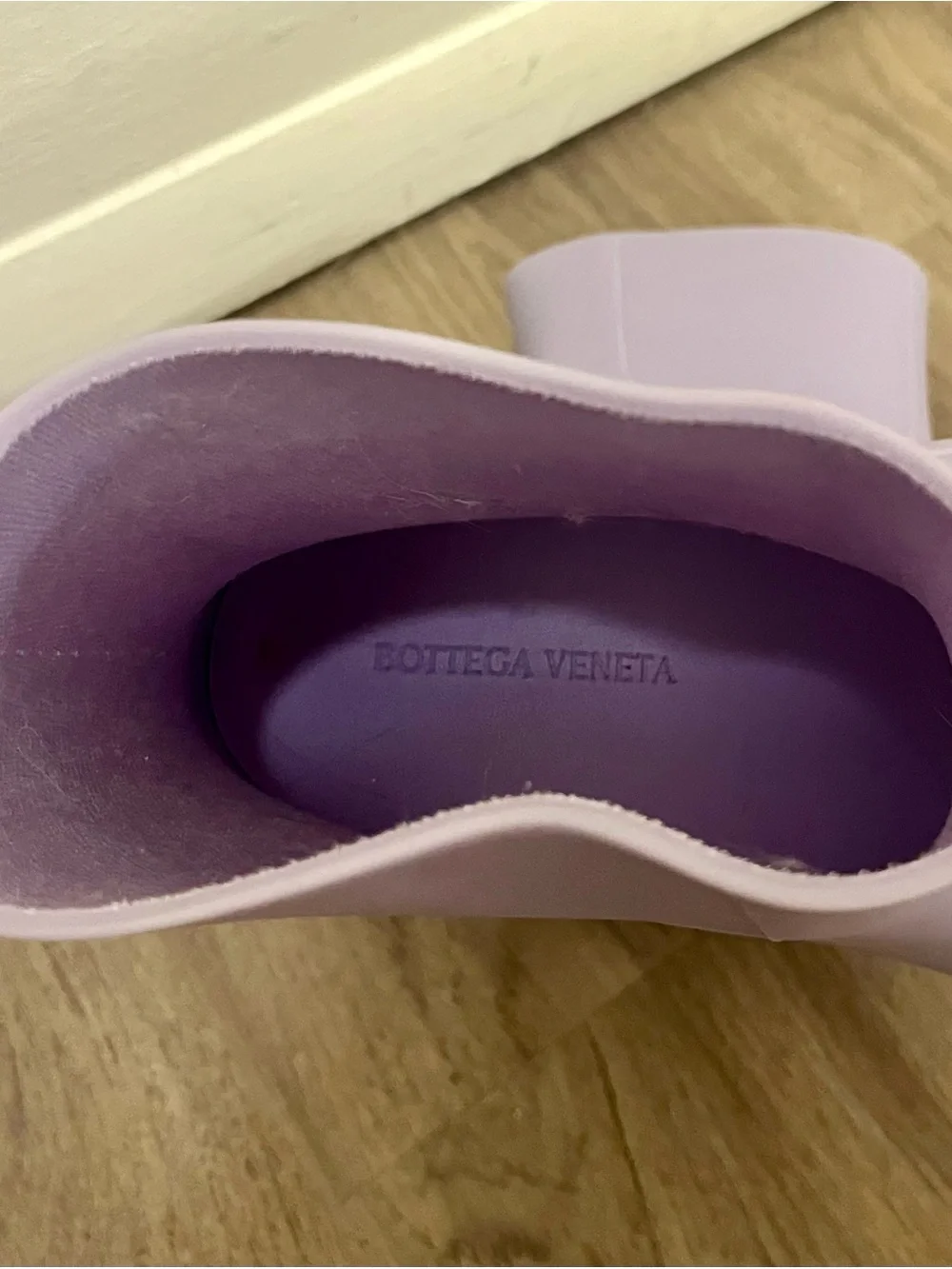 Bottega Veneta Lilac Rubber Ankle Boots